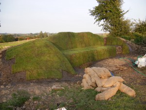 Turf sofa made for a city farm